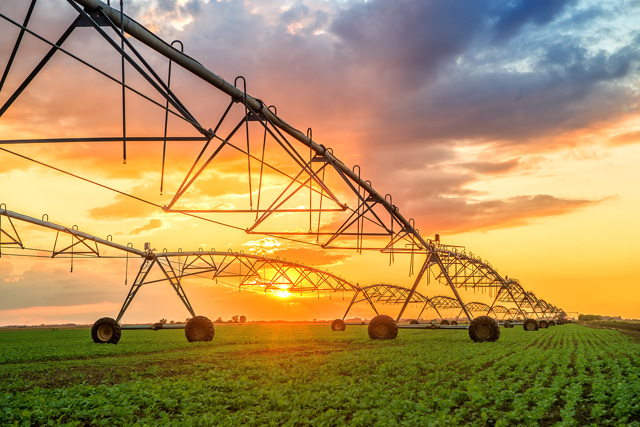 irrigators in a field